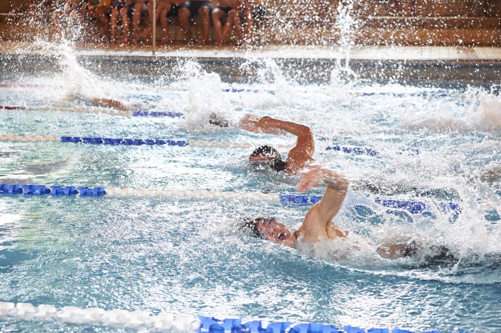 a picture of students swimming