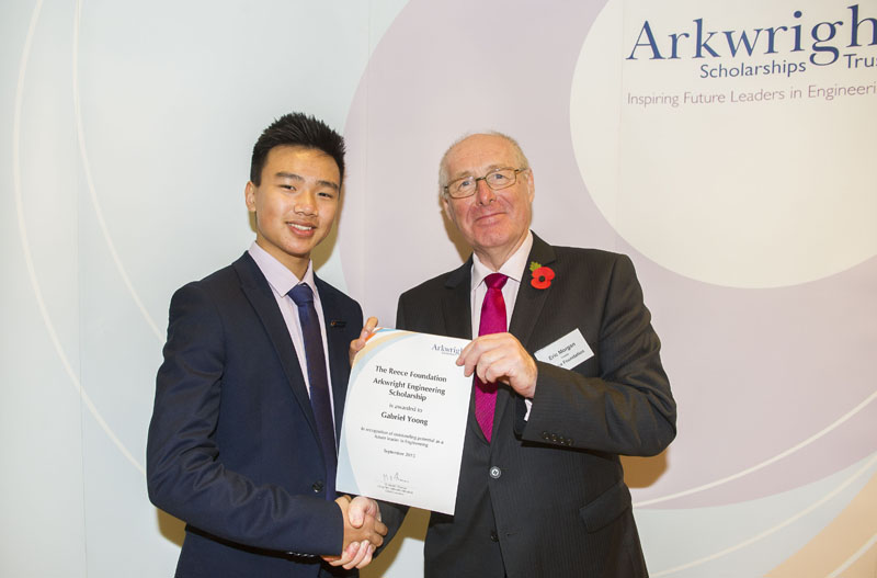 a picture of the student who was awarded the Prestigious Arkwright Scholarships award