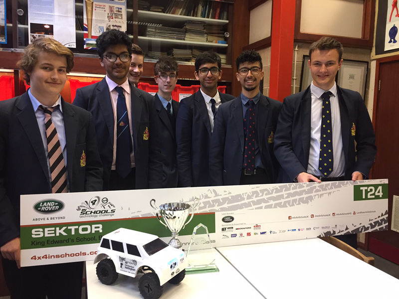 a picture of a group of students who came second place at silverstone