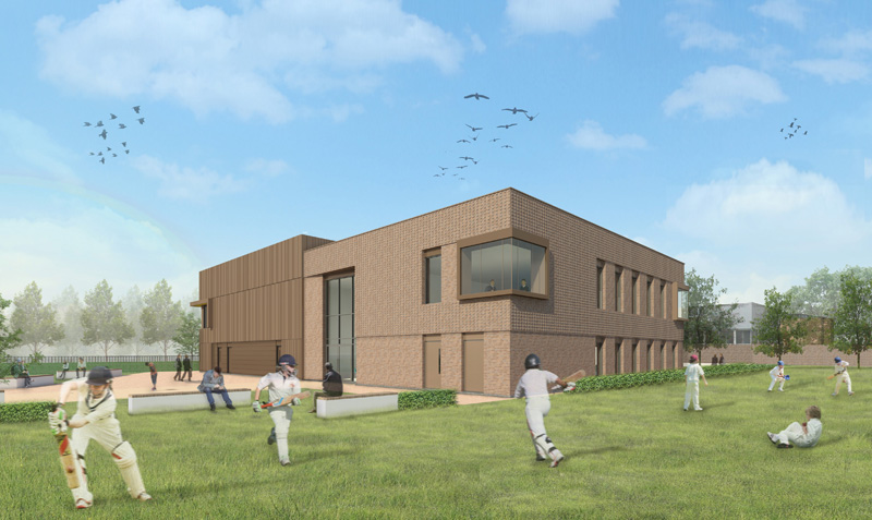 a design of the new sports centre