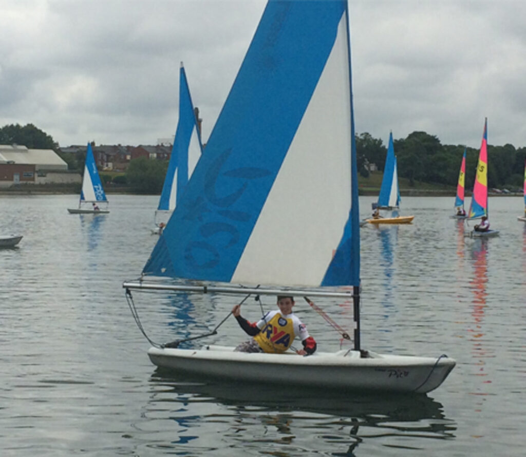 a picture of a student sailing