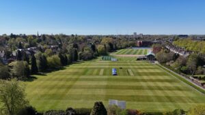 Aerial view of the KES Eastern Road Cricket Ground